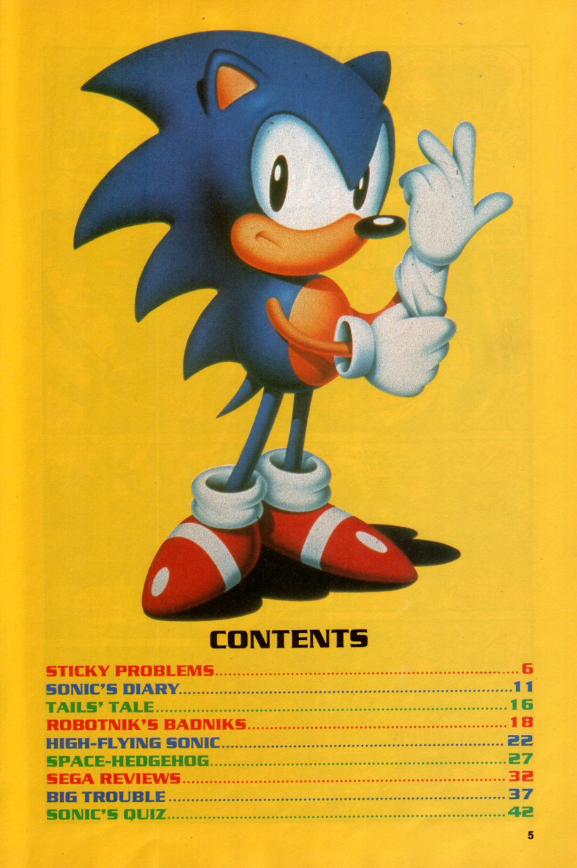 Sonic the Hedgehog Yearbook 1992 Page 1